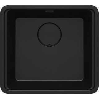 ZLEW. MOMI NERO GRANIT 1K 500x450x230MM + SPACE SAVER NERO ZKM_N10A