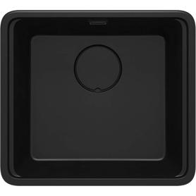 ZLEW. MOMI NERO GRANIT 1K 500x450x230MM + SPACE SAVER NERO ZKM_N10A