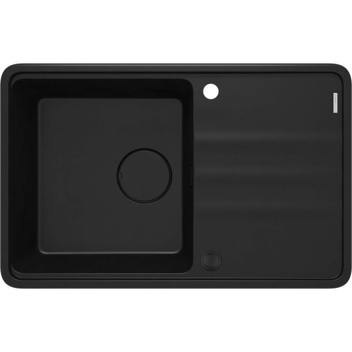 ZLEW. MOMI NERO GRANIT 1K Z/O 780x500x230 MM + OSPRZĘT SPACE-SAVER  ZKM_N113