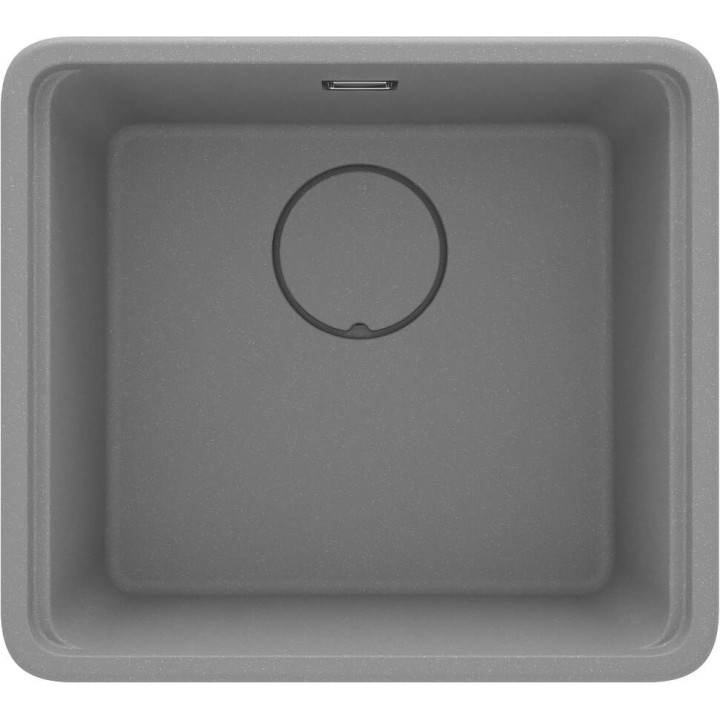 ZLEW. MOMI SZARY METALIK GRANIT 1K 500x450x230 MM + OSPRZĘT SPACE-SAVER  ZKM_S10A