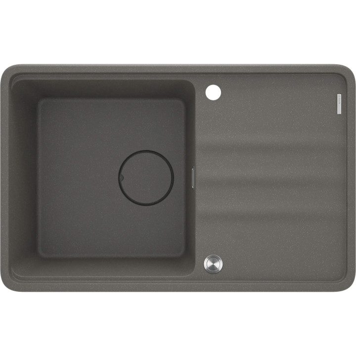 ZLEW. MOMI ANTRACYT METALIK GRANIT 1K Z/O 780x500x230 MM + OSPRZĘT SPACE-SAVER  ZKM_T113