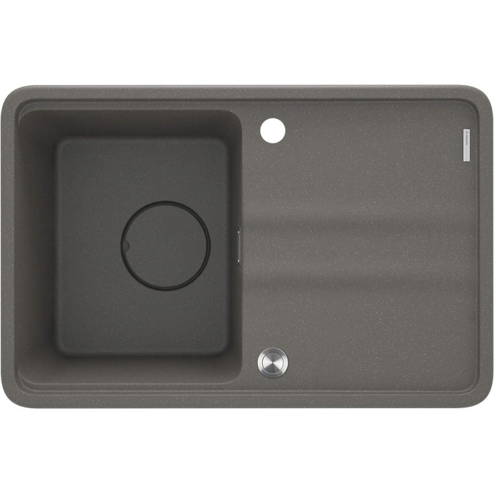 ZLEW. MOMI ANTRACYT METALIK GRANIT 1K Z/KO 670x440x230 MM + OSPRZĘT SPACE-SAVER  ZKM_T11A