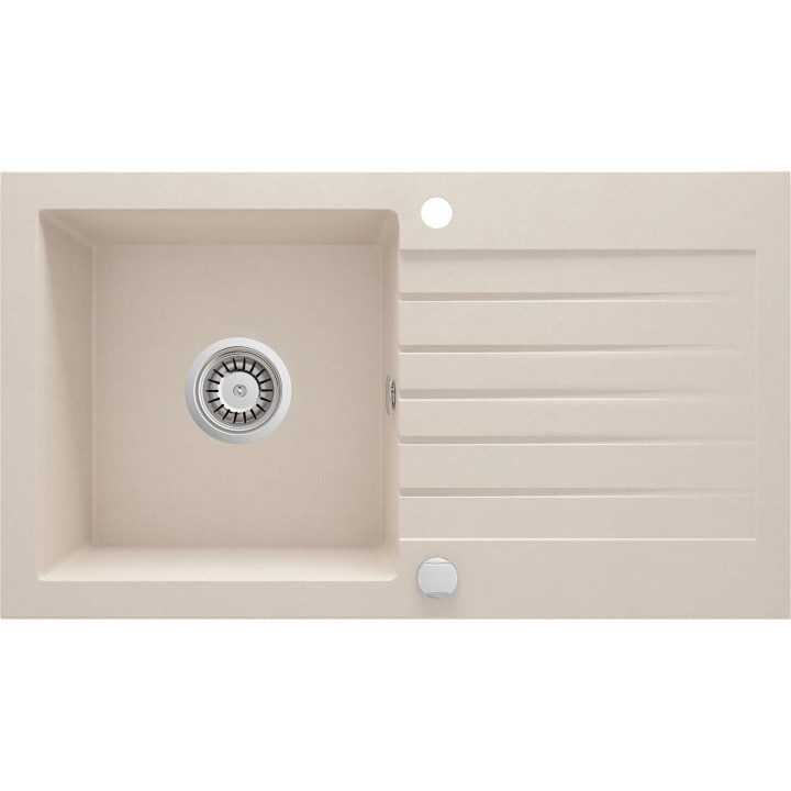 ZLEW. ZORBA BEŻ GRANIT 1K Z/O 760X440X160, 3,5" + OSPRZĘT SPACE-SAVER ZQZ_5113