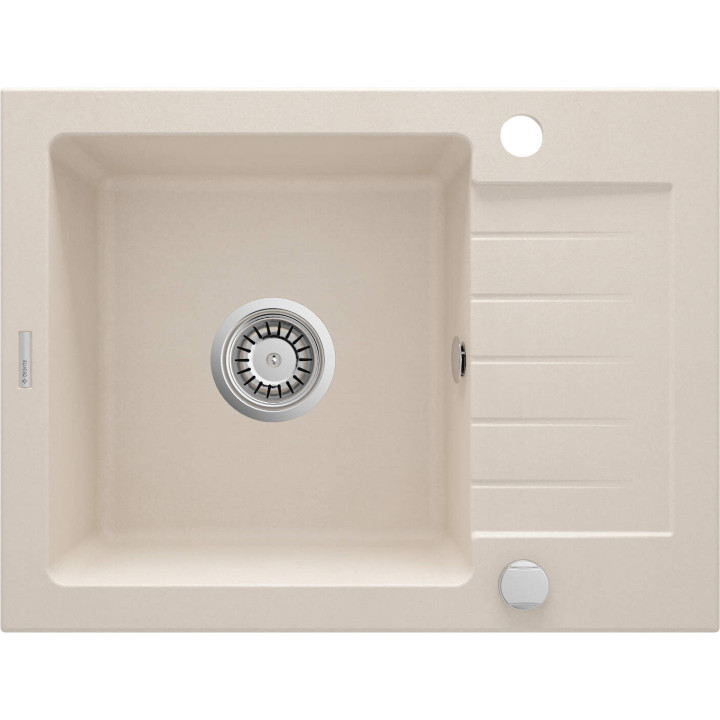 ZLEW. ZORBA BEŻ GRANIT 1K Z/KO 580X440X164, 3,5" + OSPRZĘT SPACE-SAVER ZQZ_511A