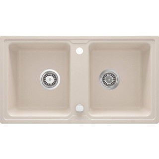 ZLEW. ZORBA BEŻ GRANIT 2K B/O 780X435X180, 3,5" + OSPRZĘT SPACE-SAVER ZQZ_5203