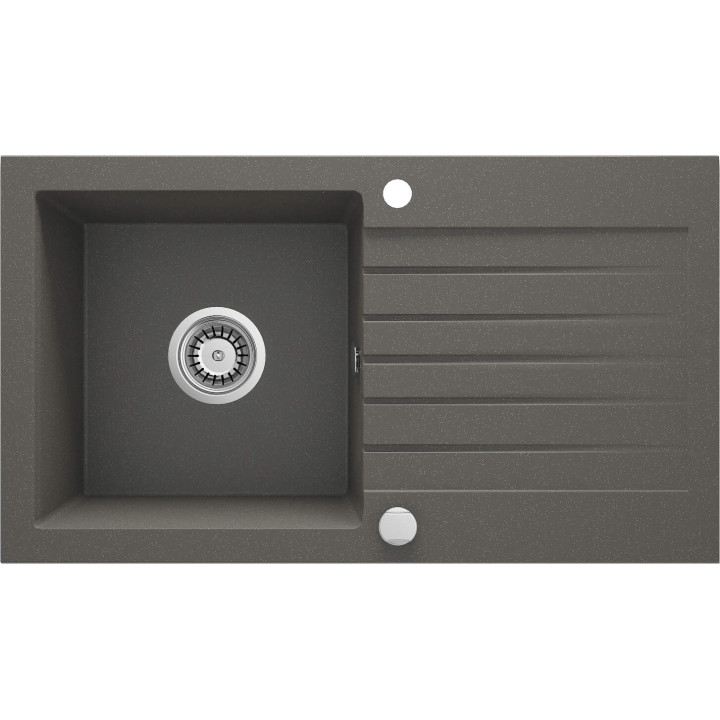 ZLEW. ZORBA ANTRACYT MET.GRANIT 1K Z/O 760X440X160, 3,5" + OSPRZĘT SPACE-SAVER ZQZ_T113