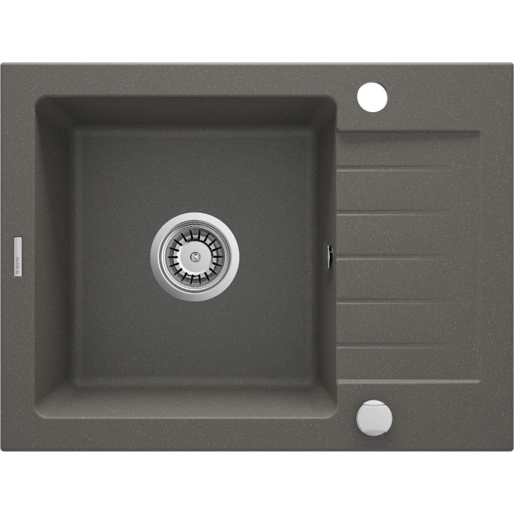 ZLEW. ZORBA ANTRACYT MET.GRANIT 1K Z/KO 580X440X164 3,5" + OSPRZĘT SPACE-SAVER ZQZ_T11A