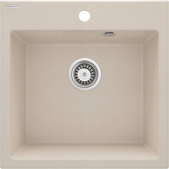 ZLEW. EVORA BEŻ GRANIT 1K 500x500x216, 3,5" + OSPRZĘT SPACE-SAVER  ZQJ_5103