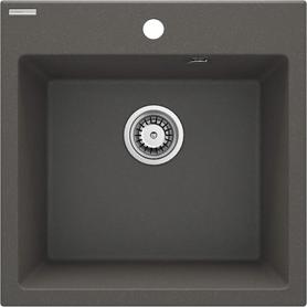 ZLEW. EVORA ANTRACYT METALIK GRANIT 1K 500x500x216, 3,5" + OSPRZĘT SPACE-SAVER  ZQJ_T103