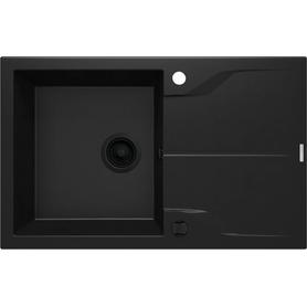 ZLEW. ANDANTE NERO GRANIT 1K Z/O 780x490x194, 3,5" + OSPRZĘT SPACE SAVER ZQN_N113