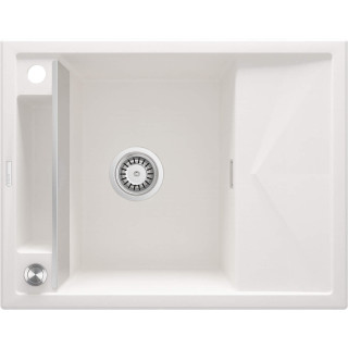 ZLEW. MAGNETIC ALABASTER GRANIT 1K Z/KO 640X500X219, 3,5" + OSPRZĘT SPACE SAVER  ZRM_A11A