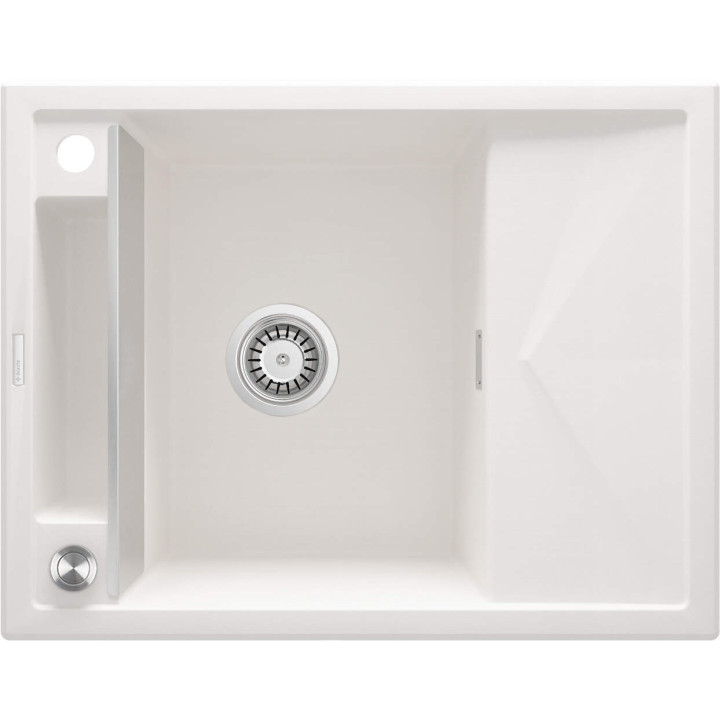 ZLEW. MAGNETIC ALABASTER GRANIT 1K Z/KO 640X500X219, 3,5" + OSPRZĘT SPACE SAVER  ZRM_A11A