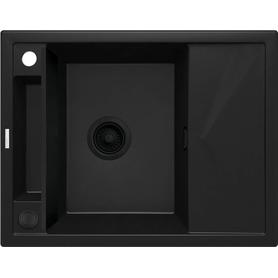 ZLEW. MAGNETIC NERO GRANIT 1K Z/KO 640X500X219, 3,5" + OSPRZĘT SPACE SAVER NERO  ZRM_N11A