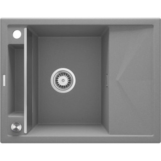 ZLEW. MAGNETIC SZARY MET.GRANIT 1K Z/KO 640X500X219, 3,5" + OSPRZĘT SPACE SAVER  ZRM_S11A
