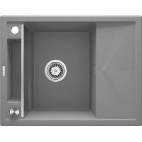 ZLEW. MAGNETIC SZARY MET.GRANIT 1K Z/KO 640X500X219, 3,5" + OSPRZĘT SPACE SAVER  ZRM_S11A