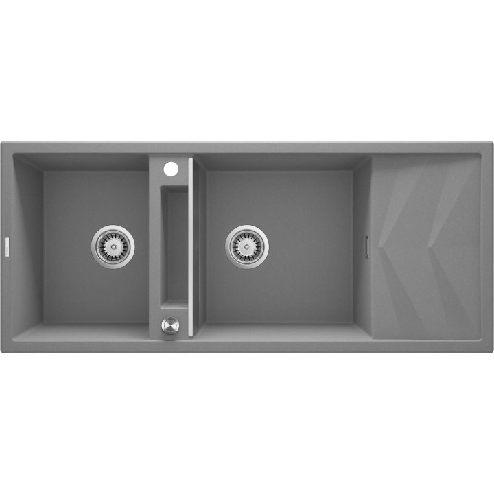 ZLEW. MAGNETIC SZARY MET.GRANIT 2K Z/O 1160x500x224, 3,5" + OSPRZĘT SPACE-SAVER CLICK  ZRM_S213