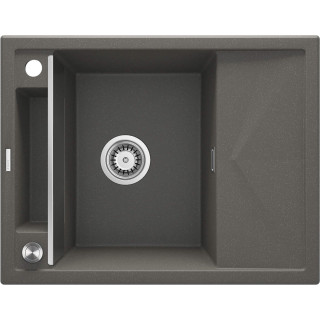 ZLEW. MAGNETIC ANTRACYT MET.GRANIT 1K Z/KO 640X500X219, 3,5" + OSPRZĘT SPACE SAVER  ZRM_T11A