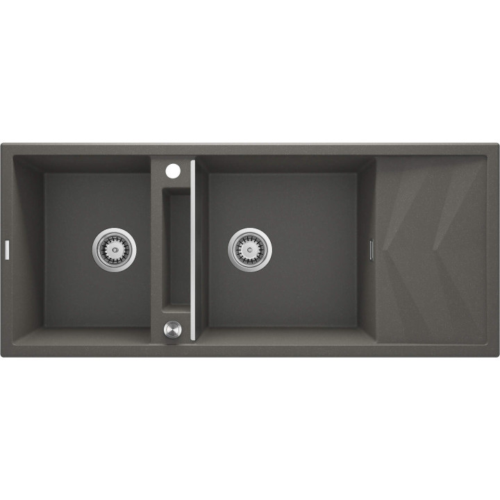 ZLEW. MAGNETIC ANTRACYT MET.GRANIT 2K Z/O 1160x500x224, 3,5" + OSPRZĘT SPACE-SAVER CLICK  ZRM_T213