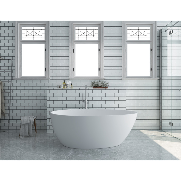 SOME DROP WANNA WOLNOSTOJĄCA 1600X820X580 AKRYLOWA DM630-1600T BIAŁY POŁYSK + KOREK KLIK KLAK CHROM D01CHR*