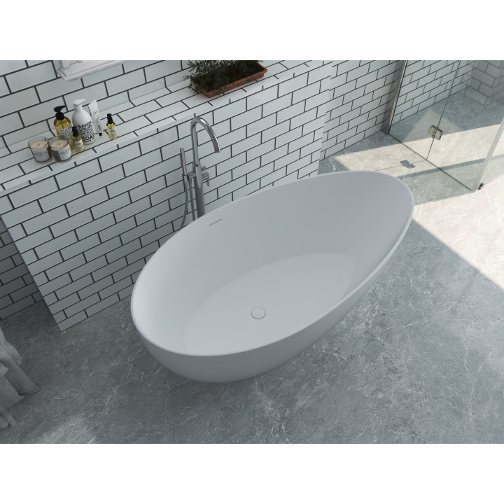 SOME DROP WANNA WOLNOSTOJĄCA 1600X820X580 AKRYLOWA DM630-1600T BIAŁY POŁYSK + KOREK KLIK KLAK CHROM D01CHR*