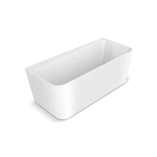 SOME COMODA WANNA PRZYŚCIENNA 1600X750X600 AKRYLOWA DM607-1600 BIAŁY POŁYSK + KOREK KLIK KLAK CHROM D01CHR*