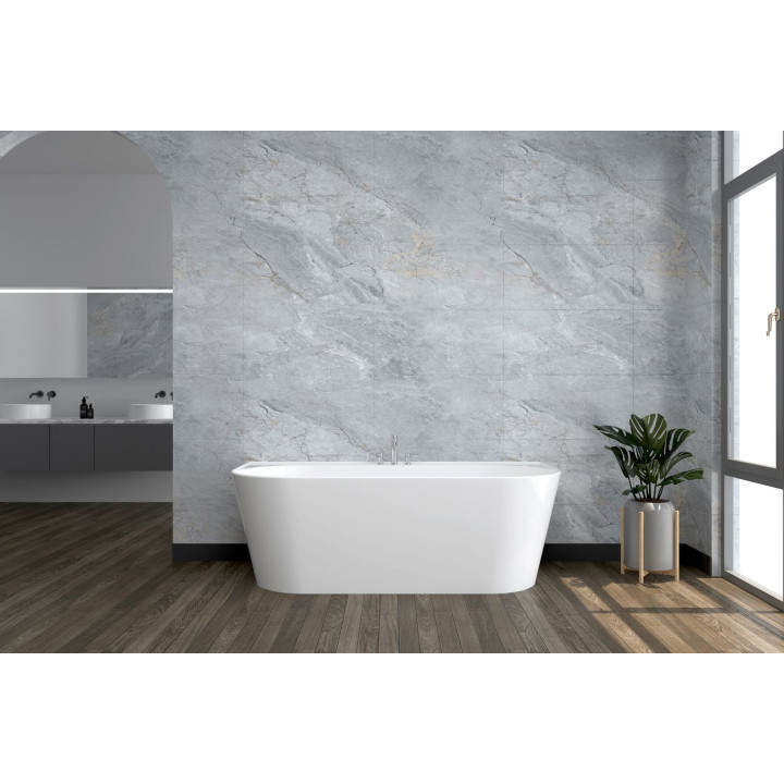 SOME EMMA WANNA PRZYŚCIENNA 2.0 1600X750X575 AKRYLOWA DM927C2-1600 BIAŁY POŁYSK + KOREK KLIK KLAK CHROM D01CHR*