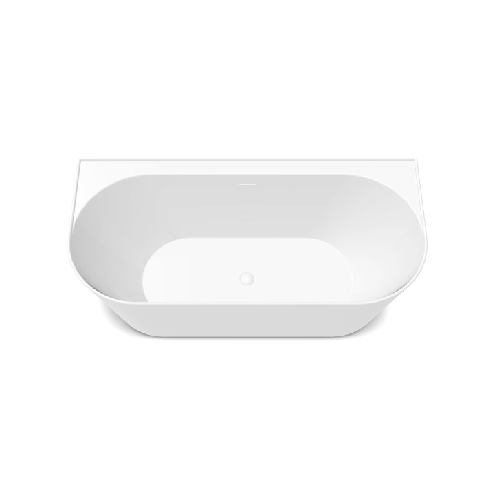 SOME EMMA 2.0 WANNA PRZYŚCIENNA 1600X750X575 AKRYLOWA DM927C2-1600 BIAŁY POŁYSK + KOREK KLIK KLAK BIAŁY MAT DR01MW*