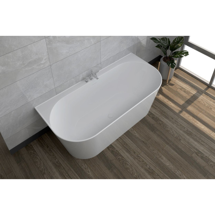 SOME EMMA 2.0 WANNA PRZYŚCIENNA 1600X750X575 AKRYLOWA DM927C2-1600 BIAŁY POŁYSK + KOREK KLIK KLAK BIAŁY MAT DR01MW*