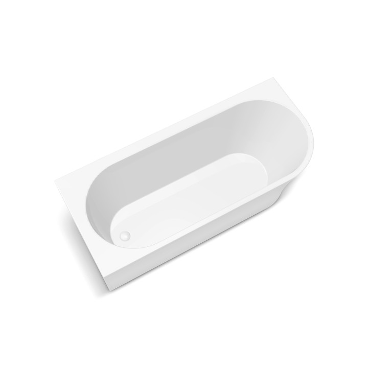 SOME EMMA WANNA NAROŻNA LEWA 1700X750X590 AKRYLOWADM979-1700LH BIAŁY POŁYSK+KOREK KLIK KLAK BIAŁY POŁYSK DR01WH*