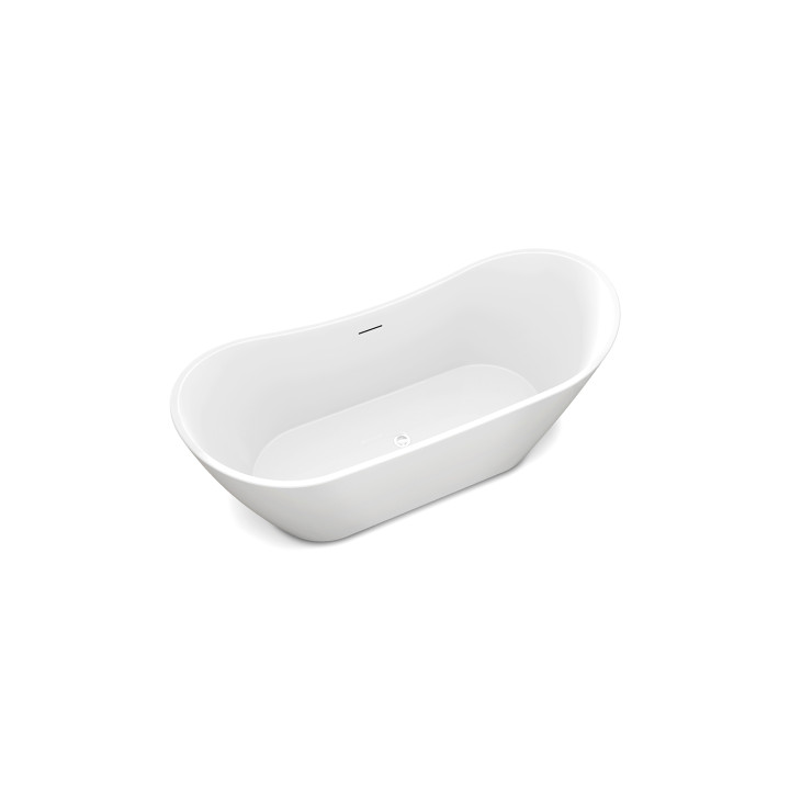 SOME SMILE WANNA WOLNOSTOJĄCA 1600X780X740 AKRYLOWADM972-1600T BIAŁY POŁYSK+KOREK KLIK KLAK BIAŁY POŁYSK DR01WH*