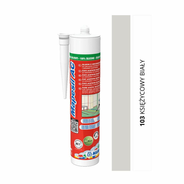 MAPESIL AC SILIKON 310ML. 103 KSIĘŻYCOWY BIAŁY