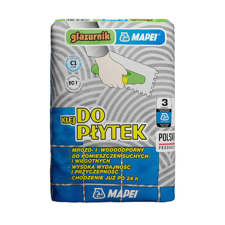 KLEJ DO PLYTEK GLAZURNIK 25KG. MAPEI