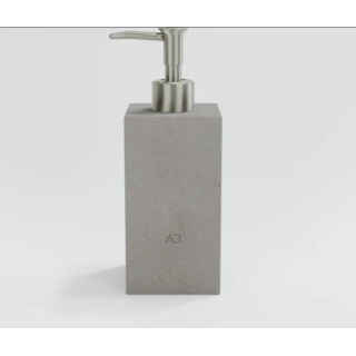 Kamienny dozownik do mydła KARPATY - kwadratowy (Szary) 75 x 75 x 120