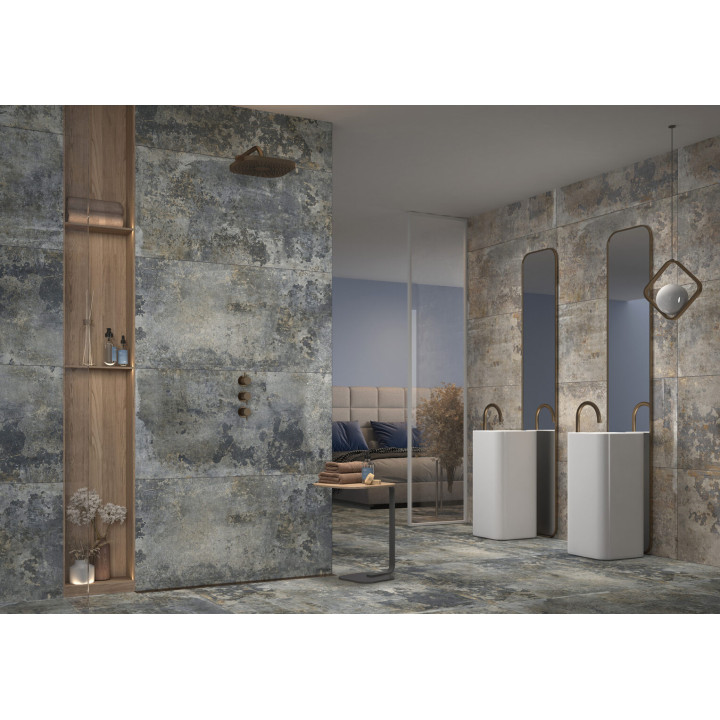 GRES ENDLESS TIME GRAPHITE SILKY CRISTAL LAPPATO 1197X597X8(1.43) GAT.1