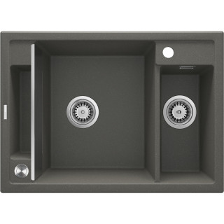 ZLEW. MAGNETIC ANTRACYT METALIK GRANIT 1,5K 690X500X219MM + OSPRZĘT SPACE SAVER  ZRM_T503