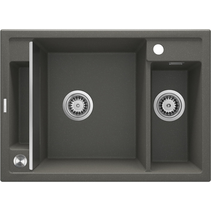 ZLEW. MAGNETIC ANTRACYT METALIK GRANIT 1,5K 690X500X219MM + OSPRZĘT SPACE SAVER  ZRM_T503