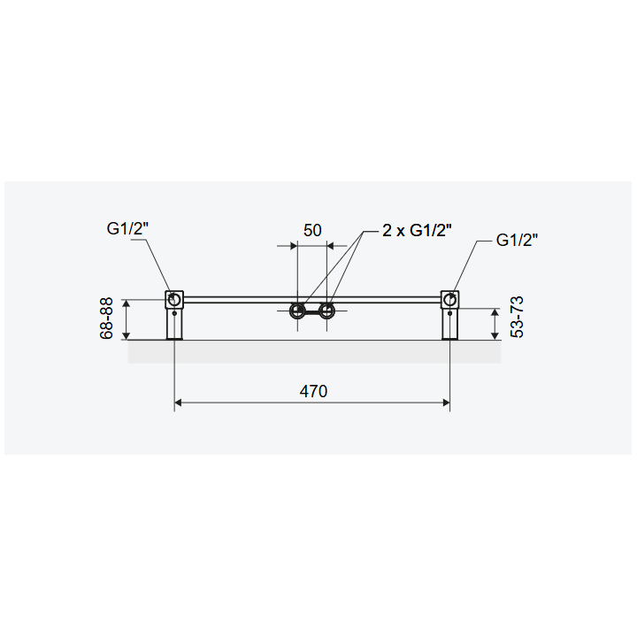 CONTI GRZEJNIK ŁAZIENKOWY 89X50 CM, CAPPUCINO MAT GREX.CO89.CA