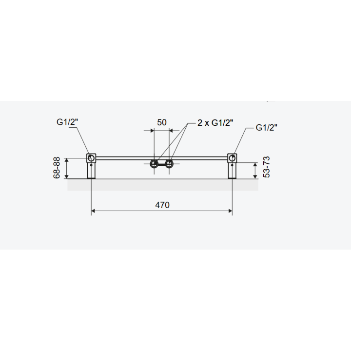CONTRI GRZEJNIK ŁAZIENKOWY 121x50CM,BIAŁY  MAT GREX.CO121.WH