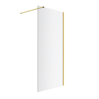 VIDOQ WALK-IN ŚCIANKA PRYSZNICOWA PROSTA 100X200 CM, POWŁOKA CLEAN CONTROL, ZŁOTY SZCZOTKOWANY KAEX.1506.1000.LP.GB