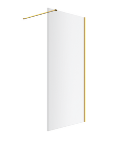 VIDOQ WALK-IN ŚCIANKA PRYSZNICOWA PROSTA 100X200 CM, POWŁOKA CLEAN CONTROL, ZŁOTY SZCZOTKOWANY KAEX.1506.1000.LP.GB