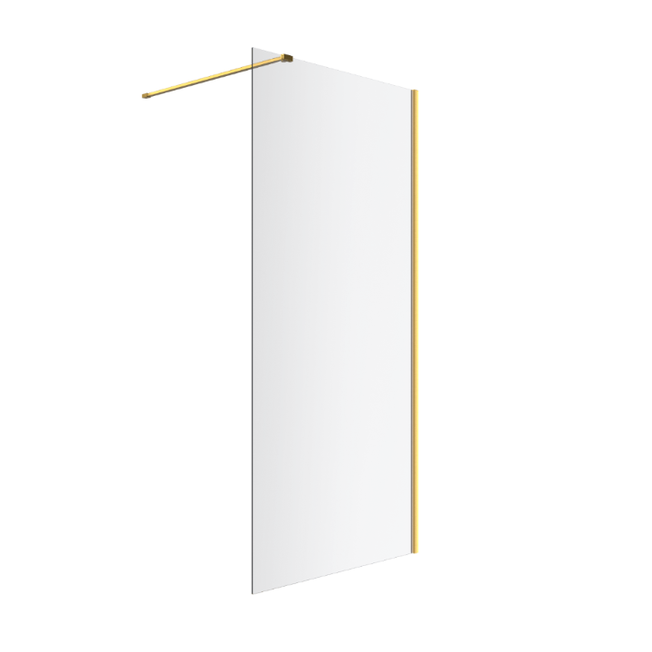 VIDOQ WALK-IN ŚCIANKA PRYSZNICOWA PROSTA 100X200 CM, POWŁOKA CLEAN CONTROL, ZŁOTY SZCZOTKOWANY KAEX.1506.1000.LP.GB