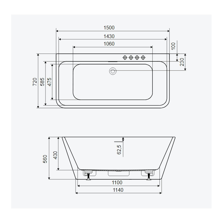 WANNA LILA2.0 CHROMO 4LED 150 PRZYŚCIENNA WAEX.LIL2.LED4150WHP