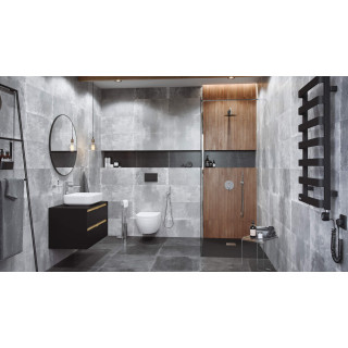 PI ZESTAW PRYSZNICOWO-WANNOWY PODTYNKOWY 3 FUNKCYJNY Z DESZCZOWNICĄ 25 CM, BIAŁY MAT  AREX.SET.1247WH