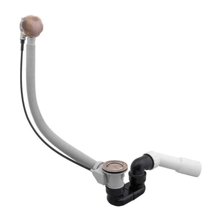 SYFON WANNOWY PRZELEWOWO-ODPŁYWOWY, BRĄZ ANTYCZNY      TK104-1.25BR