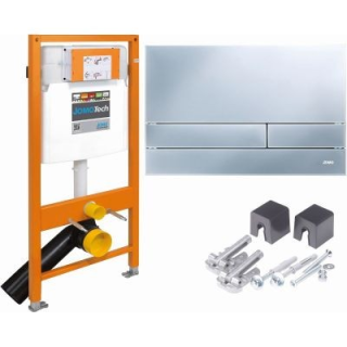 JOMOTECH STELAŻ WC H=1120 + WSPORNIK + PRZYCISK EXCLUSIVE 2.0 CHROM MATOWY + USZCZELKA 174-91101200-00