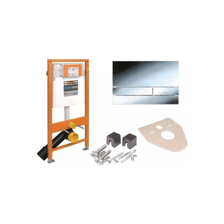 JOMOTECH STELAŻ WC H=1120 + WSPORNIK + PRZYCISK EXCLUSIVE 2.0 CHROM POŁYSK + USZCZELKA 174-91101400-00