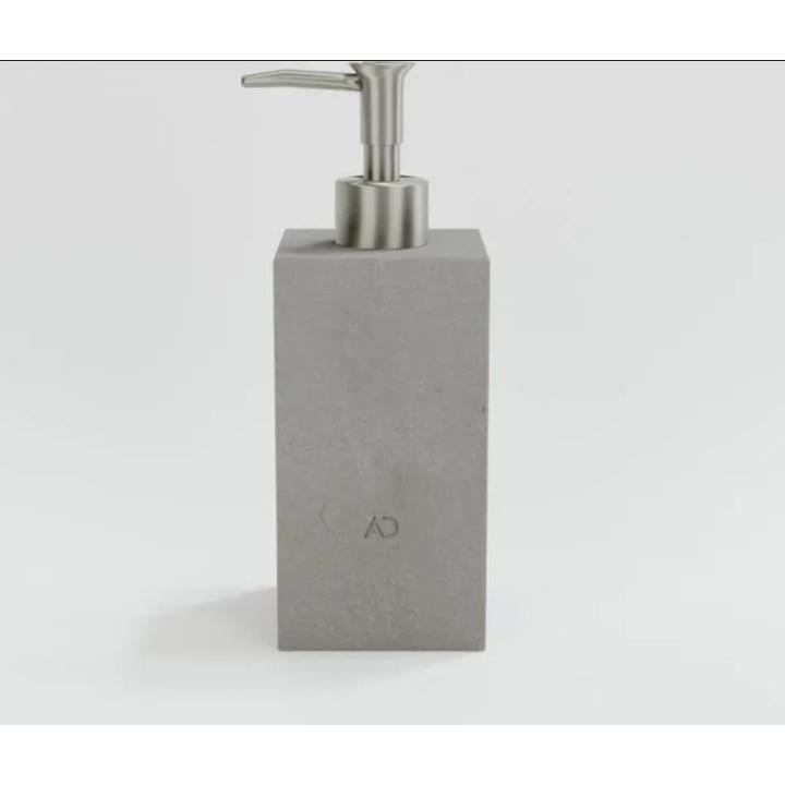Kamienny dozownik do mydła KARPATY - kwadratowy (Szary) 75 x 75 x 120
