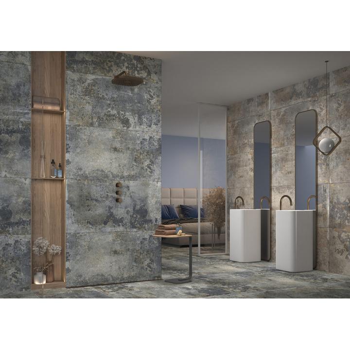 GRES ENDLESS TIME GRAPHITE SILKY CRISTAL LAPPATO 1197X597X8(1.43) GAT.1