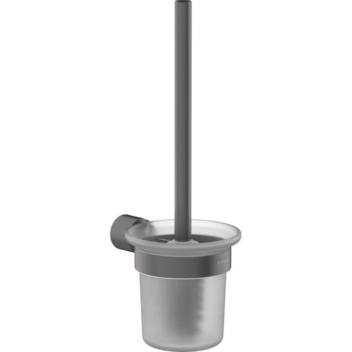 ARNIKA SZCZOTKA WC Z POJEMNIKIEM, WISZĄCA, TITANIUM  ADA_D711