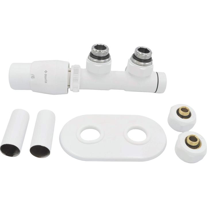 ZAWÓR TERMOSTATYCZNY DO GRZEJNIKA, LEWY, BIAŁY MAT, PEX  AGI_AZL1